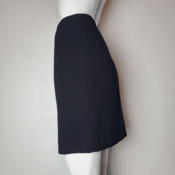 Vintage 90s M.T. Studio Black Wool Mini Skirt - Picture 1 of 6